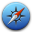 Apple Safari (shaped) Icon 32x32 png